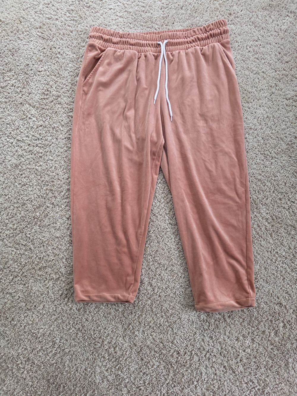 Love Fire dusty rose velour wide leg loungewear pants 3XL